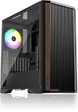 RAIJINTEK AGOS MAX ブラック ミドルタワーPCケース｜木目フロントパネル｜140mm ARGBファン搭載｜強化ガラス｜可動式GPUサポート｜E-ATX対応