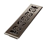Decor Grates SPH212-NKL 2-Inch by 12-Inch Scroll Floor Register, Brushed Nickel [並行輸入品]