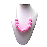Lil' Jumbl Baby Teething Necklace | Organic Food Grade Silicone | BPA-Free (Pink) [並行輸入品]
