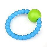 Paukin Hand Bell Infant Rattles Toys Soft and Chewable Bracelet Ring For Baby Teethers (Green Ring) 
