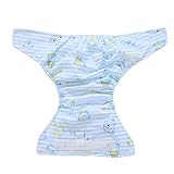 [千楽] バンブーおむつパンツ コットン赤ちゃんおむつ おむつカバート レーニングパンツ ブルー M