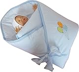 BlueberryShop Classic Swaddle Wrap Blanket Duvet for Newborn Baby 100% Cotton ( 0-3m ) ( 78 x 78 cm 