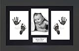 Anika-Baby BabyRice Baby Hand and Footprints Kit includes Black Inkless Prints/ Rustic Wooden Frame 