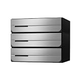 ポスト 郵便受け D-ALL 集合住宅用ポスト KS-MB3402PU-3L-S 静音大型ダイヤル錠 前入れ後出し 3戸用