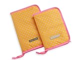 ハンナフラ(Hanna Hula) 母子手帳ケース(マルチケース) Lサイズ プチドットライトオレンジ