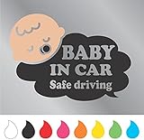 赤ちゃん ステッカー BABY IN CAR （Aタイプ）　ブラック