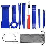 CAMORF 内張りはがし セット うちばりはがし 車 内装剥がし パネルはがし 樹脂製 車 内張り はがし 工具 脱着工具 車メンテナンス 家具パネルにも対応 内張り剥がし7点+ クリップクランプツール（赤） 8点セット 配線ガイド付き＋収納袋