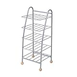 スリッパスタンド「スチールスリッパラック棚式(ZFC-0034-SV)」【JKP】(#9897035)サイズ：幅30×奥行27×高さ70cm スチール製 棚タイプ 玄関収納 シンプル