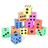 BinaryABC Mixed Color Foam Dice,Building Block Toy,Safe Blocks,Playing Dice,Kids Toys,Math toy,3.7cm