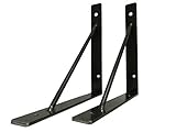SQUARE ORIGINAL 棚受け金具 アイアン ブラケット 2本1セット(M) 250mm×250mm