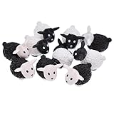 Viviseason(ビビシーズン) 置物 微景観 ミニ 動物 アヒル 亀 子犬 ひつじ ヤギ 乳牛 白鳥 ウサギ ペンギン ひよこ パンダDIY樹脂 工芸品 可愛い装飾品 小道具 小物 おしゃれ 1