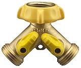 Nelson 50312 Brass Dual Outlet Hose Adapter [並行輸入品]