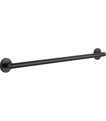 2-Pack 36" Anti-Slip Shower Grab Bars - Oil Rubbed Black Stainless Steel, 1.25" Diameter, Handrail For Bathroom Safety - View #10