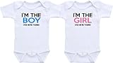 I ' m The Boy I ' m The Girl Yes We 're Twins – ツインセットBaby Boy and Girl Twinsベビー服 カラー: マルチカラー