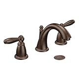 Moen T6620ORB Brantford Two-Handle Low Arc Bathroom Faucet without Valve, Oil Rubbed Bronze by Moen 