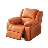 マッサージ機能付きリクライニングPUレザーチェア調節可能なホームシアタートップレイヤーレザーシートエクストラロングソファ360°回転およびス