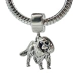 BOLENVI Cavalier King Charles Spaniel Dog 925スターリングシルバー ペンダントチャームビーズ パンドラ&類似のチャームブレスレットまたはネックレス用