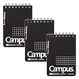 コクヨ(KOKUYO) キャンパス ツインリングノート 方眼罫 カットオフ A7 3冊セット メ-M364S5-DX3SET