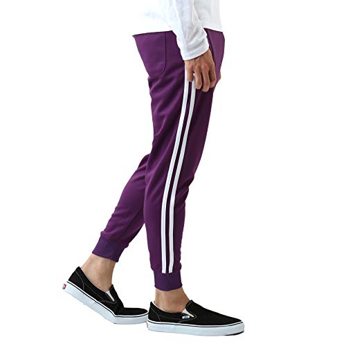 Mua Repido リピード ジャージ パンツ メンズ レディース 2ライン スキニー ランニングウェア トラックパンツ パープル2ラインsk 裾リブ Mサイズ Tren Amazon Nhật Chinh Hang Fado