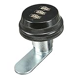 コードコンビネーションロック，SODIAL(R)合金コードコンビネーションカムロック　キーレスポストメールボックス　キャビネットRV3ダイヤル　黒