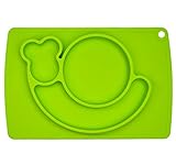 Kuke 蝸牛＆でんでん虫食パッド　子供用食器　防叩きつけ　シリコン製　ギフトセット きゅうばん　（プディング　カステーラ　ケーキ）などの盛り上げ　调理類　お食事 三色糸　フリーサイズ　耐久性　健康良