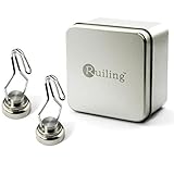 RuiLing磁気フックUltra Strong Heavy Dutyターンマグネットフック希土類ネオジム磁気回転フックセット。 50 pound 2 pack