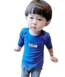 (ポルトプエルト) Porto Puerto 綿 長袖 ロゴ ボーイズ ガールズ ベビー キッズ [海外直送品] (95cm, ブルー)