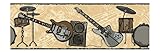 York Wallcoverings CK7784BSMP Candice Olson Kids Rock N Roll Wallpaper Memo Sample, 8-Inch x 10-Inch