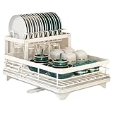 1/2段キッチン乾燥ラック - カウンタートップ乾燥ラック キッチンディッシュカウンター | ビスタプリント収納排水管オーガナイザー棚 乾燥