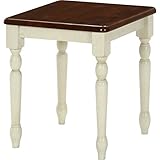 木製サイドテーブル 【マキアート（ツートン）】 木製 正方形(幅40cm×奥行40cm) (カントリー調家具)【代引不可】 生活用品 インテリア 雑貨 インテリア 家具 テーブル サイドテーブル、ナイトテーブル 木製、天然木 [並行輸入品]