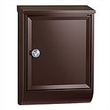 ユニソン　壁付けポスト　テラ　右開きタイプ　※サインシール付 ブラウン