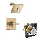 Delta Delta KSDDR-T14251H2O-CZ Dryden Shower Kit Pressure-Balance Single-Function Cartridge, Champag