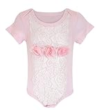 Stephan Baby Angels in Lace Shabby Rose All-in-One Lace Trimmed Diaper Cover with Organza Rosettes, 