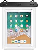 [EnocoLand] タブレット 防水ケース お風呂 12インチまで対応 首掛けストラップ付き IPX8 防水30m (ホワイト)