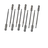 uxcell　プラスドライバービット　磁気ドライバー　S2スチール　100mm　メタル　10本入り　グレー