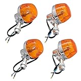 TIGRE BLANC バイク ウインカー CB 高輝度 オレンジ アンバー 12V 汎用 CB250T CB400F CL350 4個 セット ショートステー