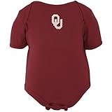 NCAA Oklahoma Sooners Infant Crimsonロゴ刺繍クリーパー レッド