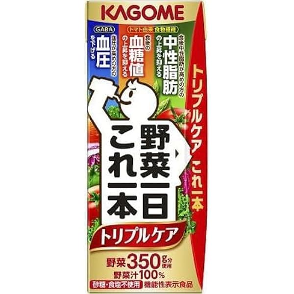 Amazon.co.jp: カゴメ 野菜一日これ一本トリプルケア 200ml x 96