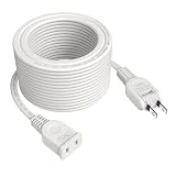 KOZUMUWAN 電源タップ ACアダプタ用電源延長コード 1個口 ホワイト トラッキング 火災予防絶縁キャップ付き スイングプラグ 延長コード 屋内用 フリープラグ 180度回転プラグ 2ピンプラグ接続可能 メス-オス (10m, ホワイト)