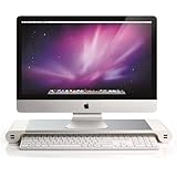 Dunuiov かさ上げフレーム モニター台 卓上 充電 机上台 パソコン台 USBポート付き モニタースタンド iMac ディスプレイ台 PC台 姿勢改善 キーボード収納 デスク 卓上収納 耐荷重25kg 滑り止め付き シンプルなデザイン 白