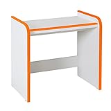 【地球家具】【キッズ収納】子供用 つくえ 安全設計 完成品 (オレンジ, ハイタイプ) 安心やわらかEVA素材使用 キッズ用デスク 日本製