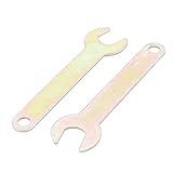 uxcell 14mm 両口スパナ　オープン ワイド アングル グラインダー 金属 レンチ スパナ ブロンズトーン 2個