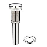 VIGO Bathroom Faucet Vessel Vanity Sink Pop Up Drain Stopper without Overflow and Mounting Ring, Chr