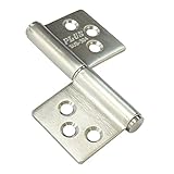 クマモト ステンレス 面付旗丁番(ステンレス芯) 2.5×76 左右兼用 K-60-76