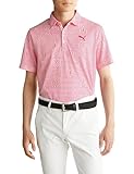 [プーマ] ゴルフシャツ GOLF ゴルフ ストレッチカノコユニークストライプAOPポロ/半袖/627647 メンズ ガーネットローズ