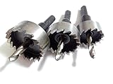 超硬 ステンレス製 ホールソー ( 25 30 32 mm 3点 セット ) センターポンチ ドリルアクセサリ diy インパクトドライバー 穴あけ ポンチ ハンマードリル