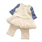 Kid'sZoo（キッズズー） ベスト レイヤード カバーオール（チュール付）　長袖　W62701 80　オフホワイト 80,オフホワイト