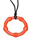 KidKusion Gummi Teething Necklace Bamboo, Orange [並行輸入品]