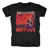 [ESTGC] Megadeth メガデス ロック アメリカ 流行 欧米風 音楽 Tシャツ メンズ 半袖 カジュアル キャラ Tシャツ キャラクター プリント カットソー 男女兼用