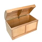 バレルTop Toy Chest – Natural – Kids '家具 – Treasure Chestスタイリング – slow-closeの安全ヒンジ – フレームはHardwood – 非毒
